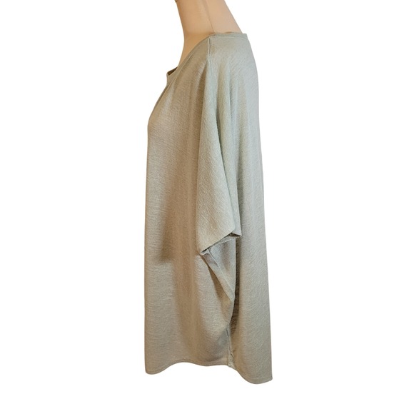 Umgee 1XL Sage Green Dolman Cap Sleeve Sweater Oversized Asymmetrical Lagenlook - Picture 4 of 7